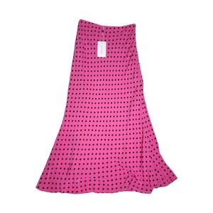 LOVERS + FRIENDS Madalena Polka Dot Midi Skirt - Bubblegum Pink